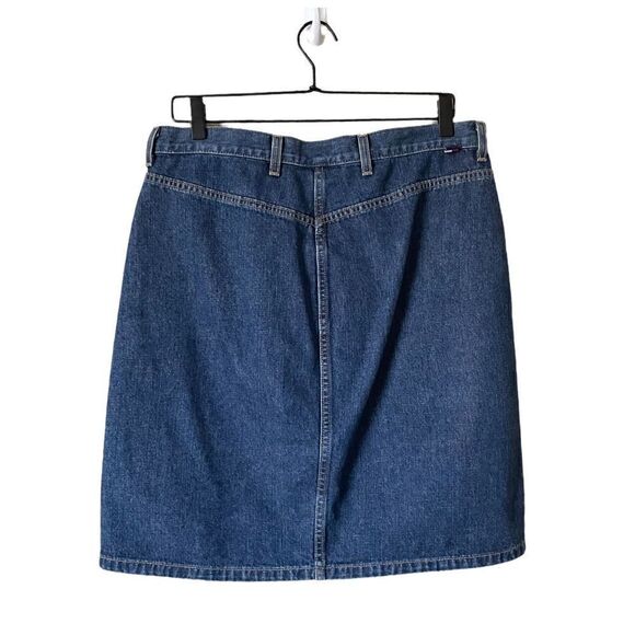 Tommy Hilfiger Vintage Y2K Denim Slit Front Jean Pencil Skirt Sz 13 - Picture 2 of 9